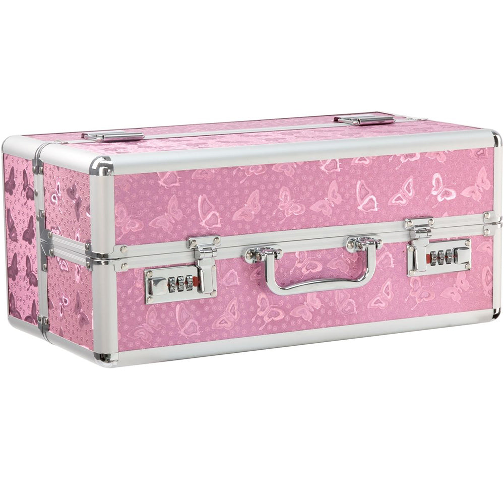 BMS Lockable KEYLESS Large Vibrator Case Sex Toy Storage Trunk Chest Pink