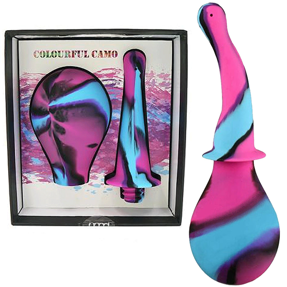Camo Douche Cleansing Bulb Anal Vaginal Cleaner Enema Irrigation Ass Sex Toy