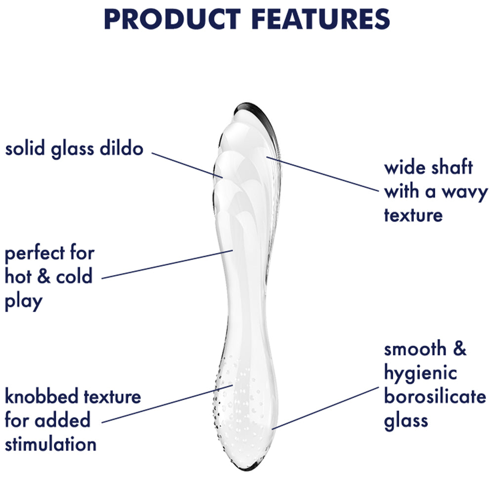 Satisfyer Dazzling Crystal Temperature Resistant Glass Double Ended Sex Dildo