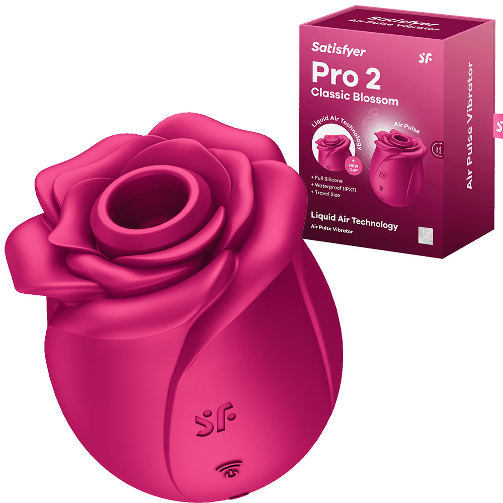 Satisfyer Pro 2 Classic Blossom Rose Clitoral Stimulator Air Vibrator –  mojozau