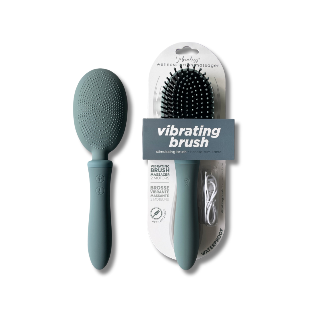 VIBRALISS Vibrating Hairbrush Grey Blue