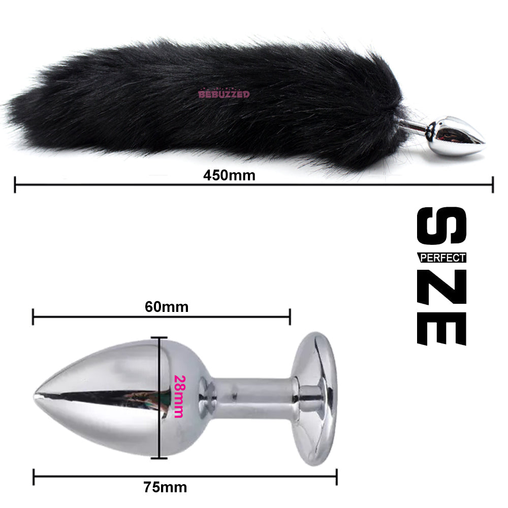 Fox Tail with Stainless Steel Anal Plug