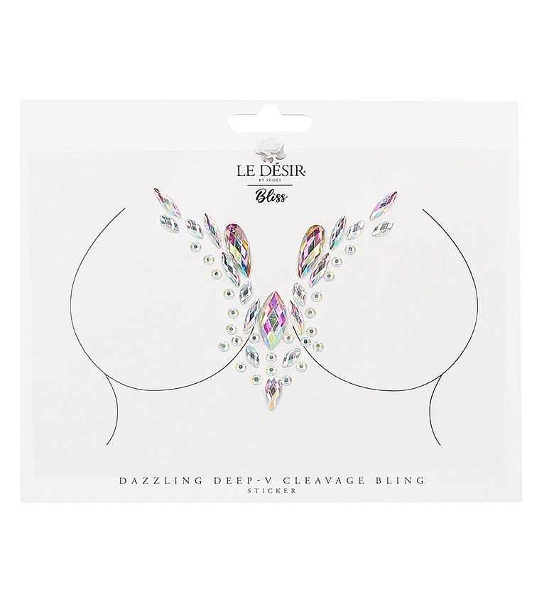 Dazzling Deep-V Cleavage Bling Sticker