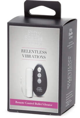 Fifty Shades of Relentless Vibrations Remote Control Bullet Vibe Black...