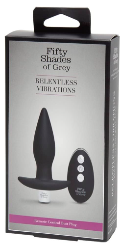 Fifty Shades of Grey Relentless Vibrations Remote Control Butt Plug**