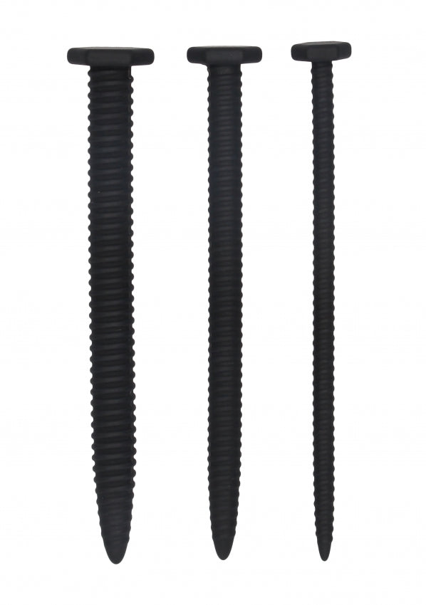 Silicone Screw Plug Set Urethral Sounding Black 89 g OU433BLK
