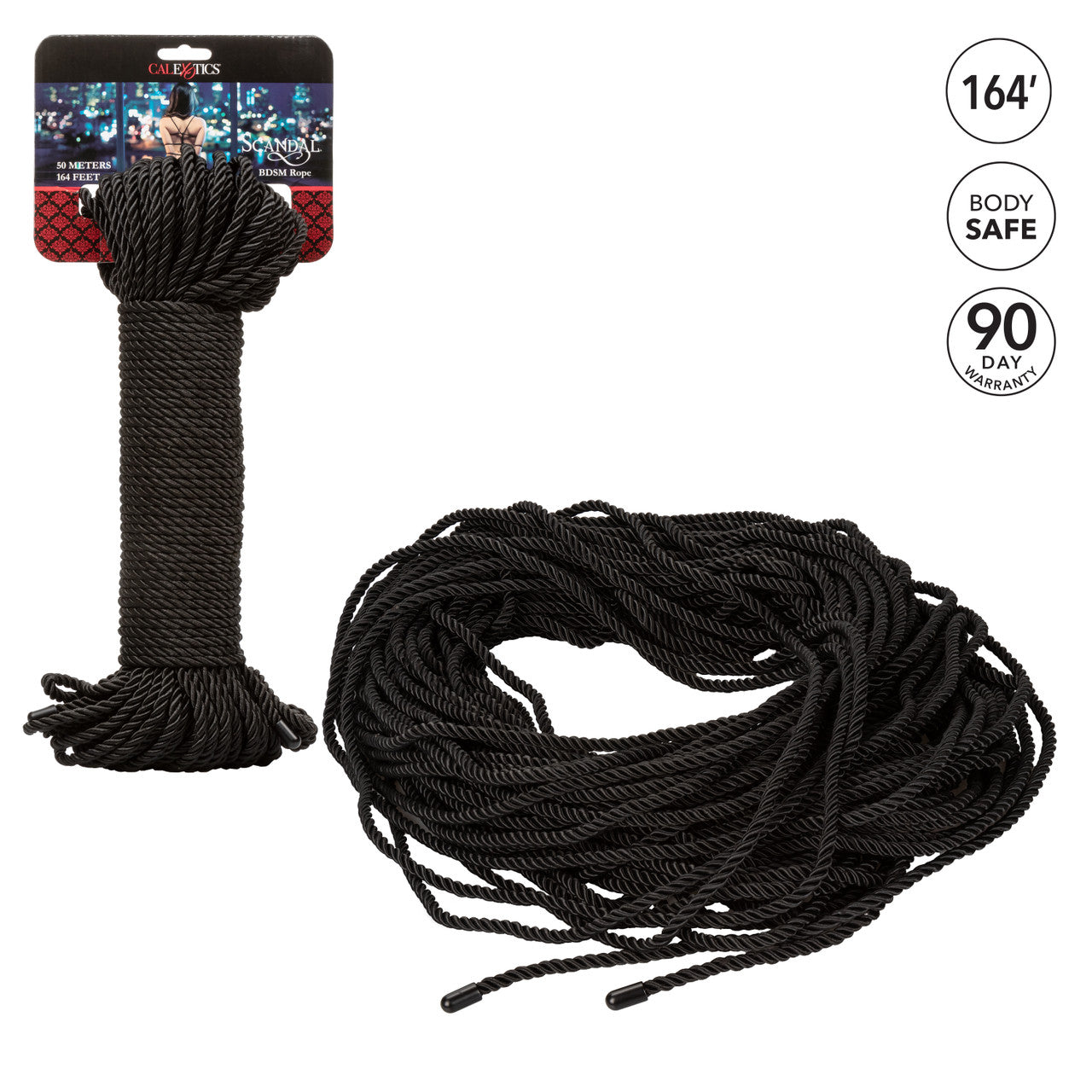 Scandal BDSM Rope 164" 50m Black Bondage Fetish Shibari Restraint