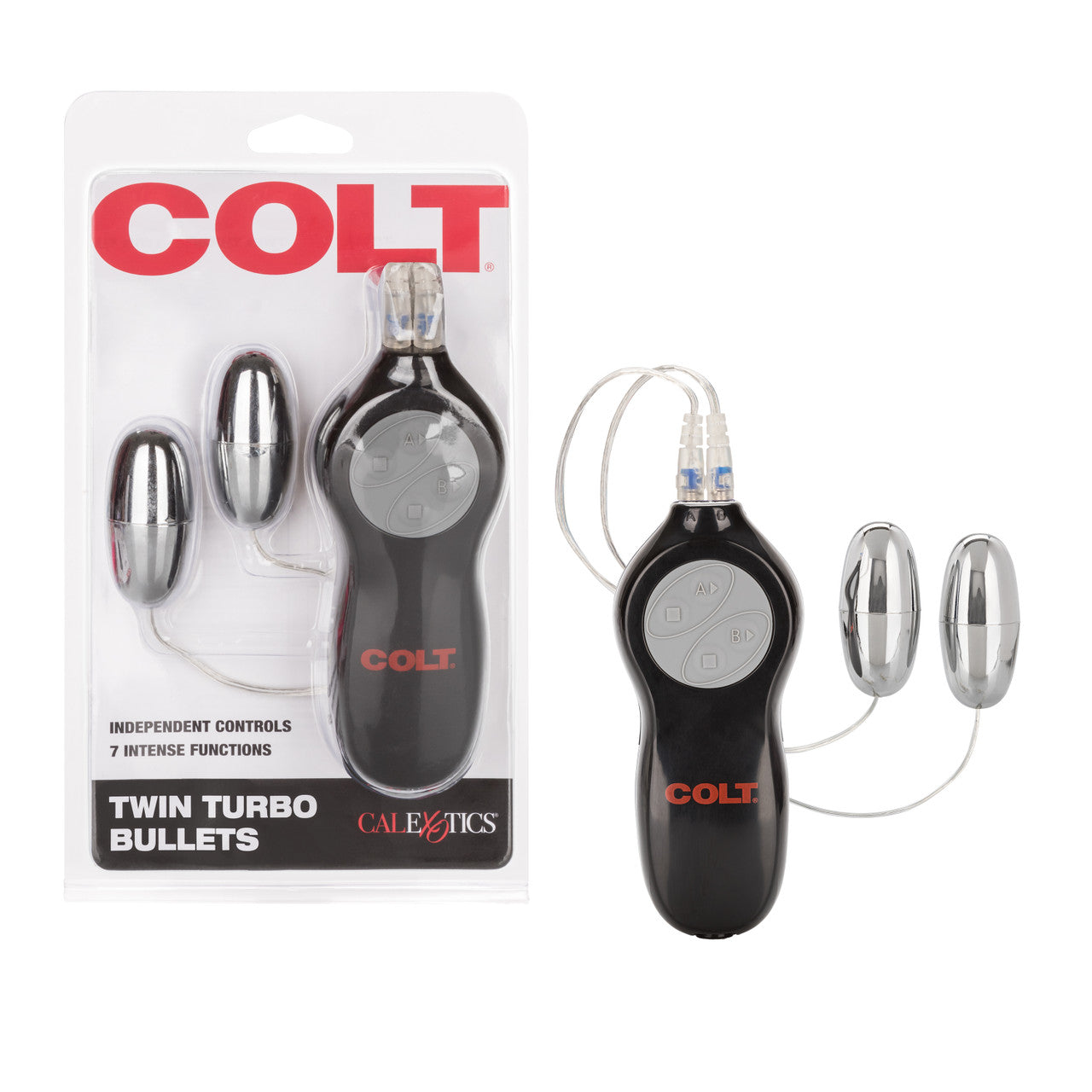 COLT Twin Turbo Bullets Vibrator Silver