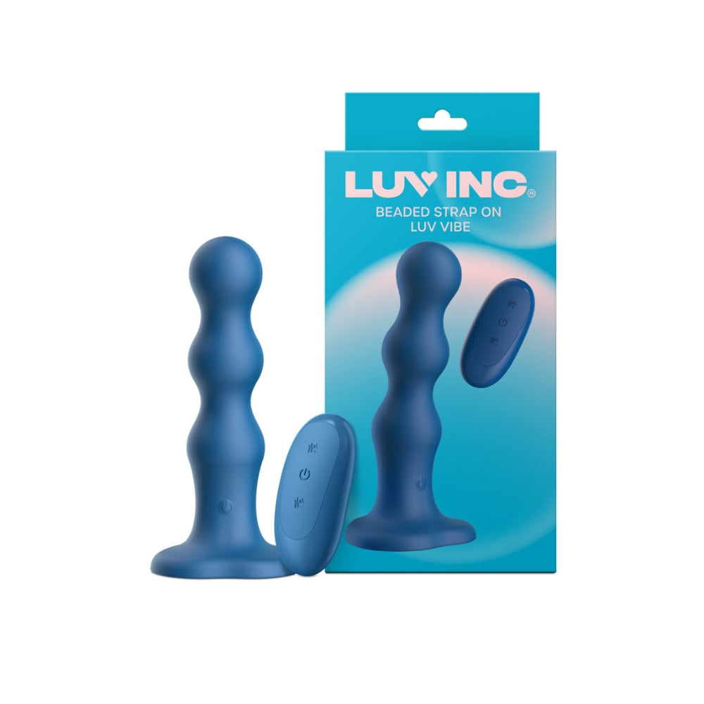 Bs38: Beaded Strap-On Luv Vibe - Blue