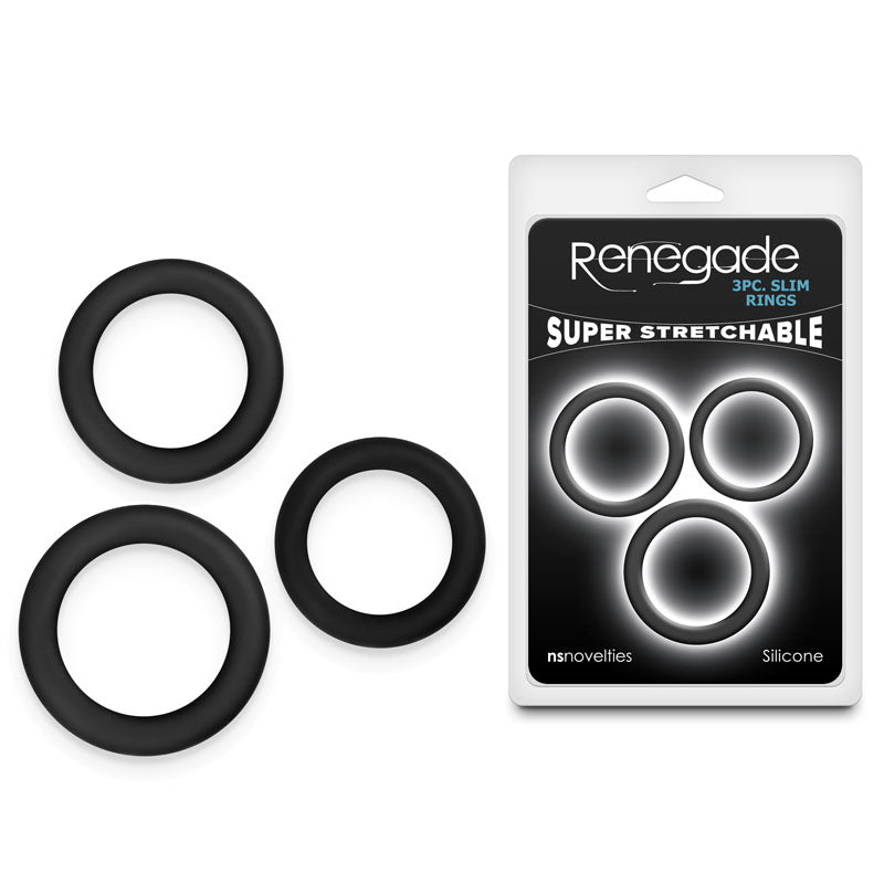 Renegade 3pc Slim Rings - Black