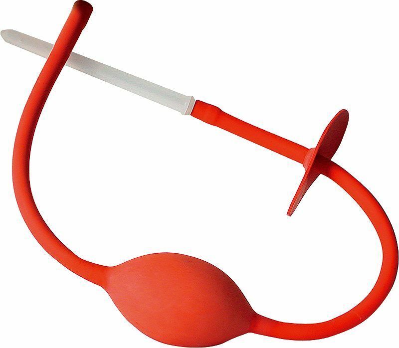 Double Tip Enema Syringe Anal Vaginal Rectal Cleaner Douche Syringe Silicone