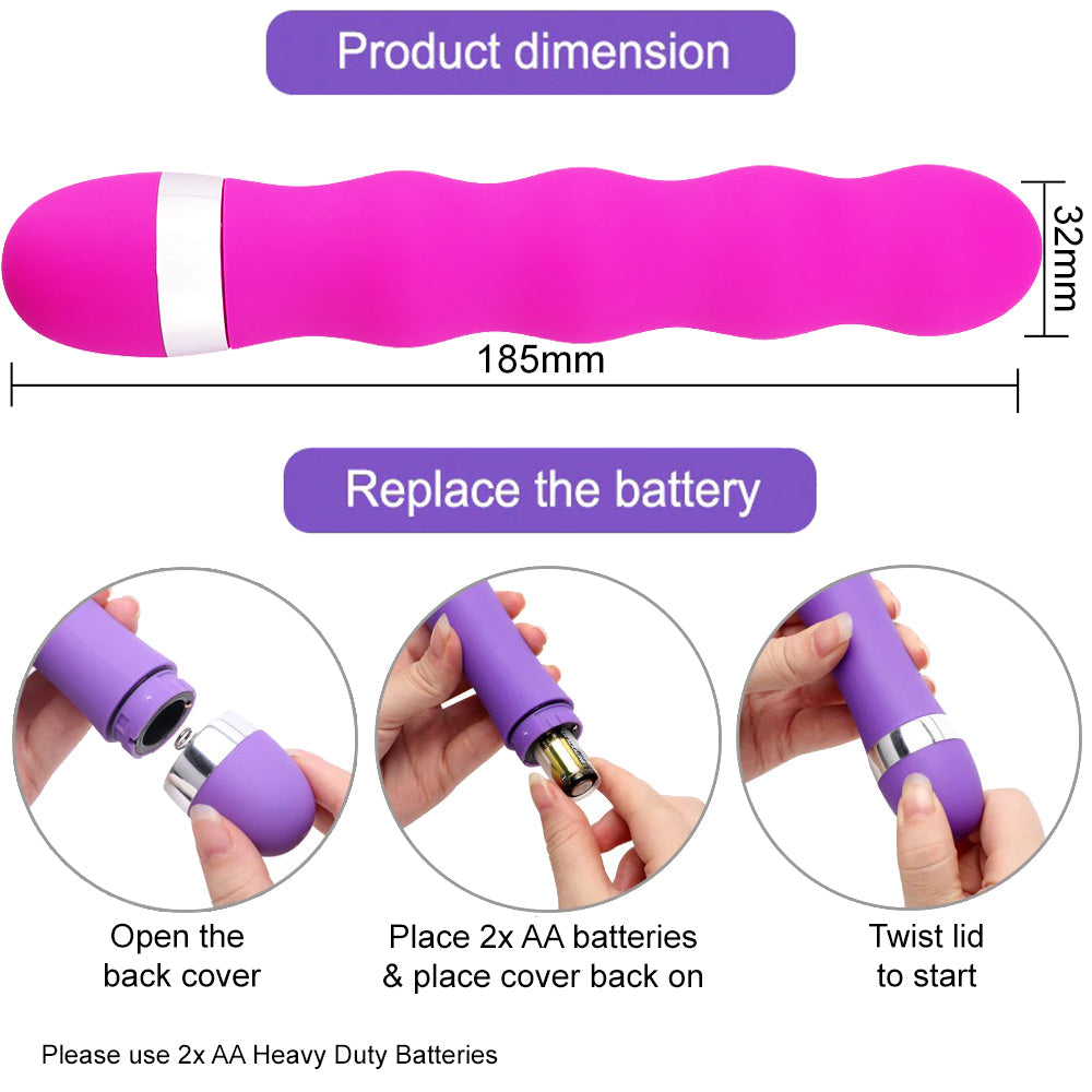 BeBuZZed Tango Beaded 7.2” G-Spot Vibrator Multi-Speed Pink