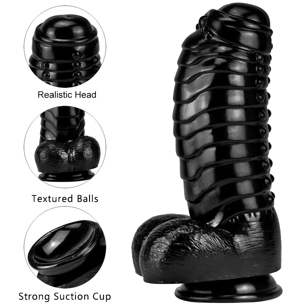 Bebuzzed Big Boy Giant Anal Plug Fat 11.8" Dildo Brown