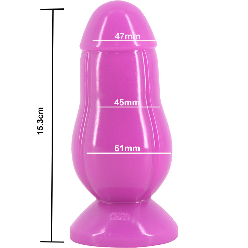 FAAK-CHGD016 Fat Anal Plug Dildo Dong Purple - BEBUZZED