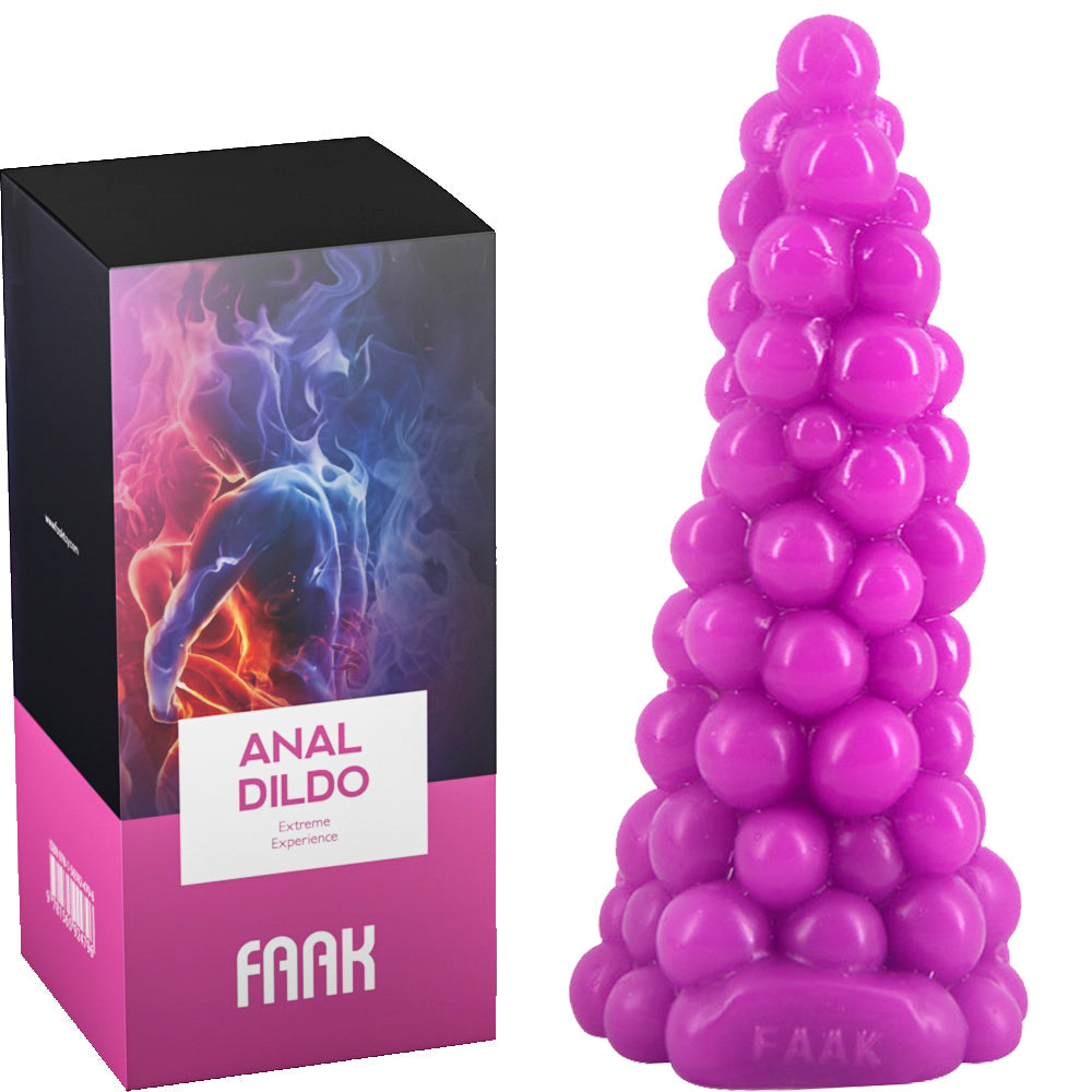 FAAK 20 Grapes 6.2" Anal Plug Beaded Textured Butt Dildo Beads Fat Adult Sex Toy