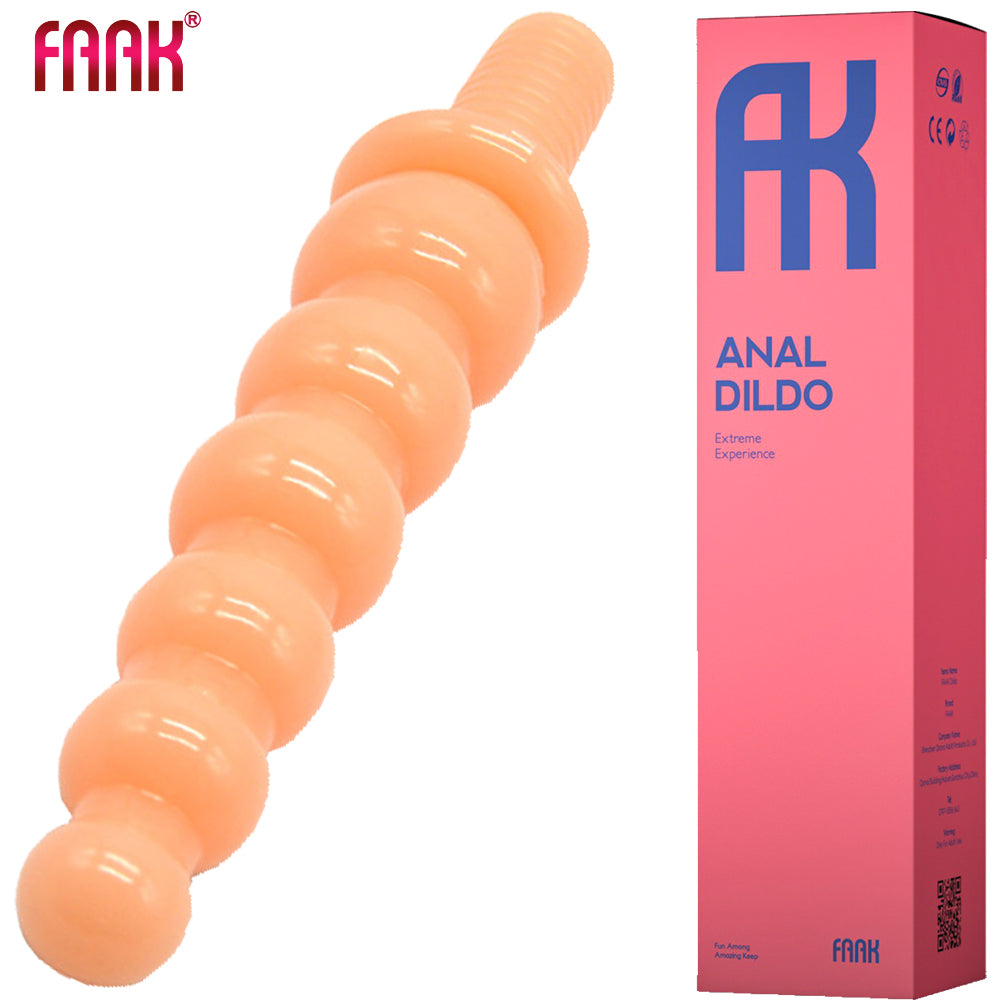 FAAK 14.2” Thrusting Handle Anal Plug 36cm Veined Dildo Huge Fat Adult Sex Toy