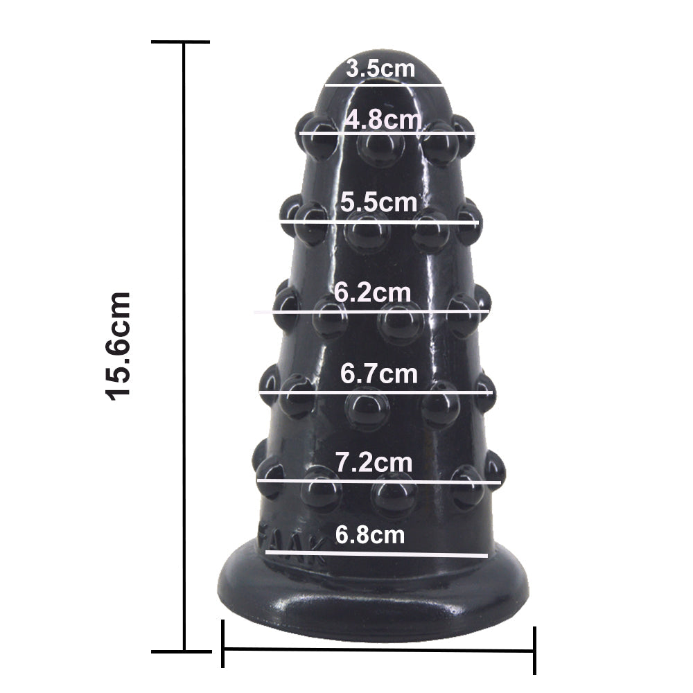 FAAK-74 Huge Thick Dotted Anal Dildo Plug Black