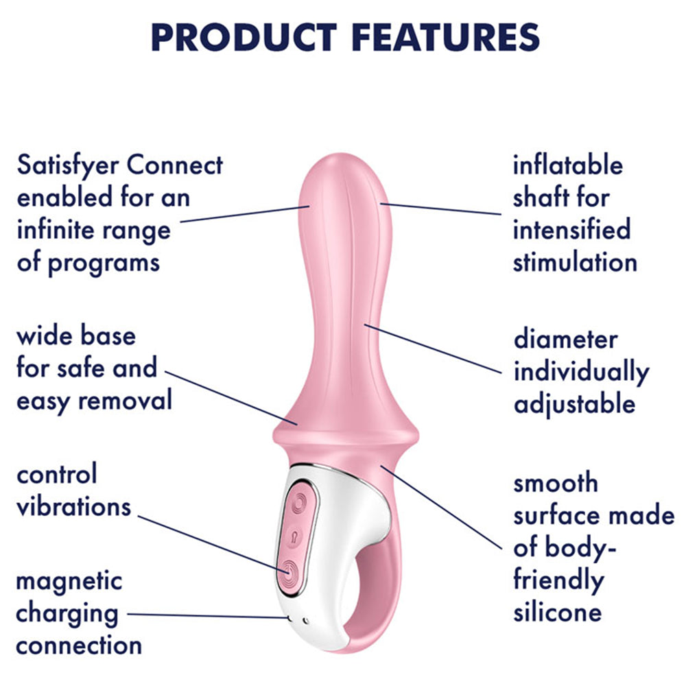 7" Satisfyer Air Pump Booty 5+ INFLATABLE G Spot Anal APP Vibrator USB Sex Toy