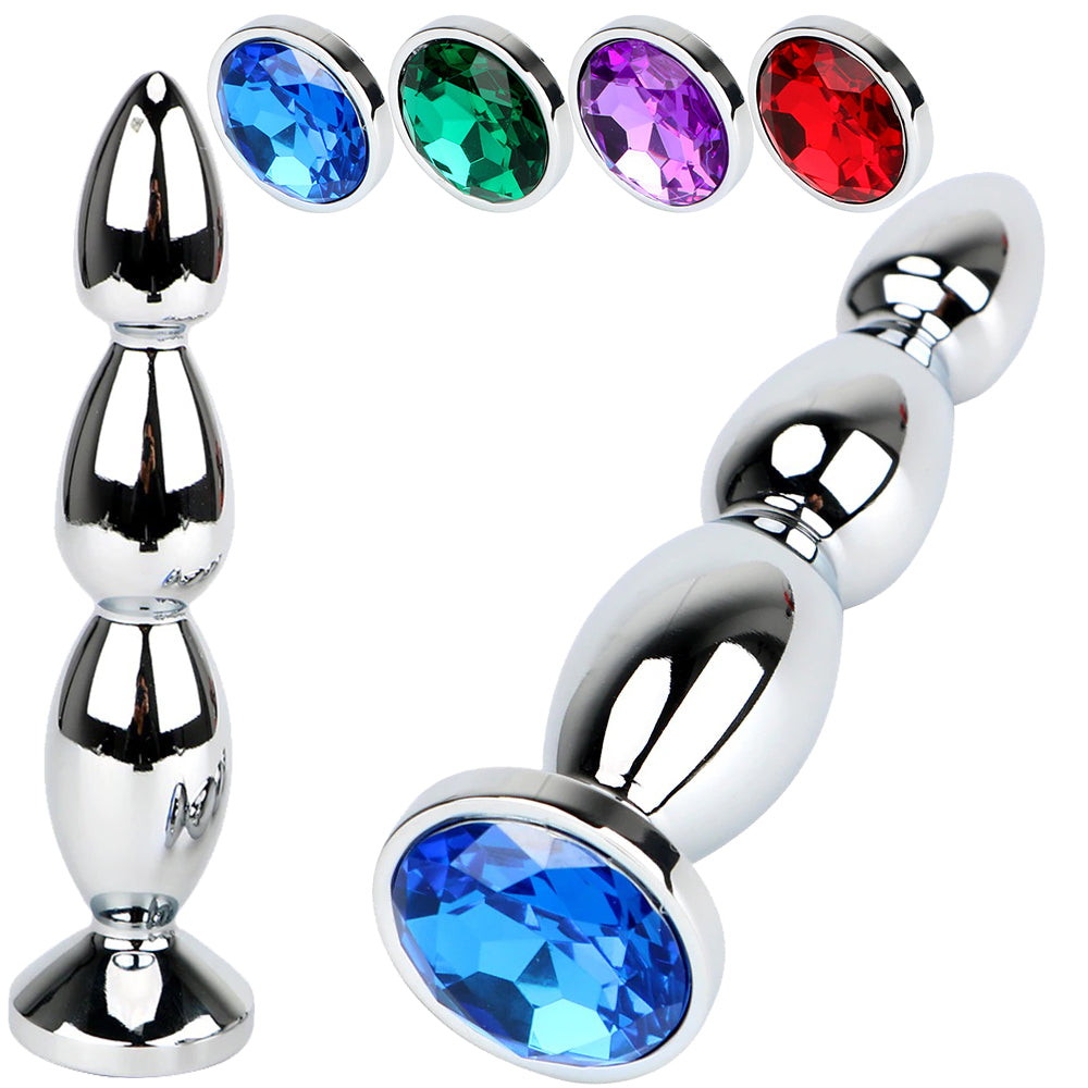 Lulu Anal Stud Plug Crystal Jewel Butt Stainless Steel Metal BDSM Larg mojozau Lulu Anal Stud Plug Crystal Jewel Butt Stainless Steel Metal BDSM Larg mojozau
