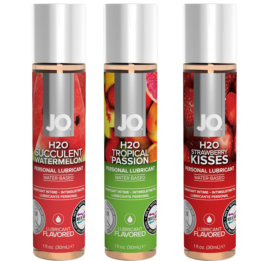 3-Pack System JO Tri Me Flavors H2O Personal Lubricant Oral Sex Flavoured Lube