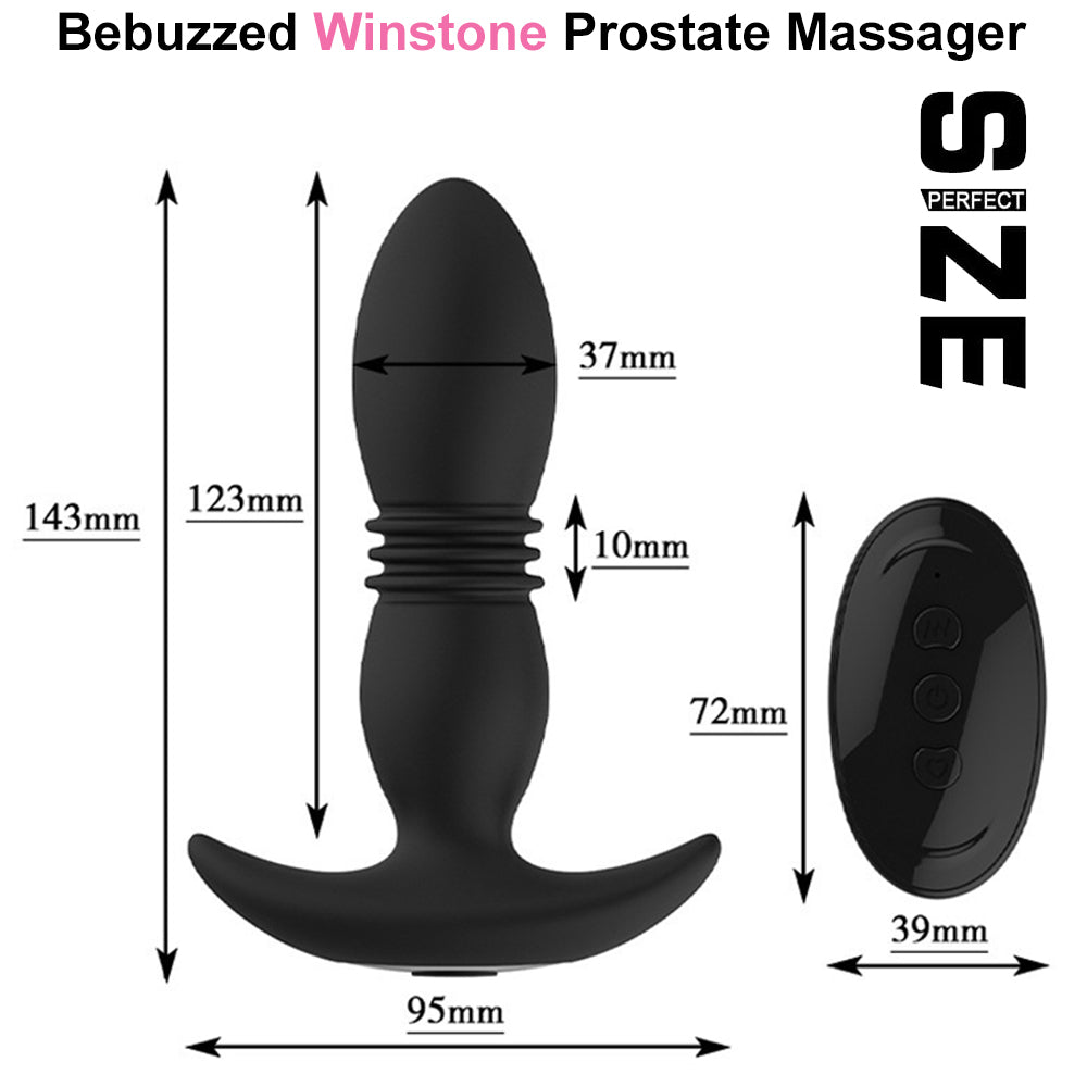 Wistone Vibrating Anal Plug Thrusting Prostate Massager Remote USB Sex Toy