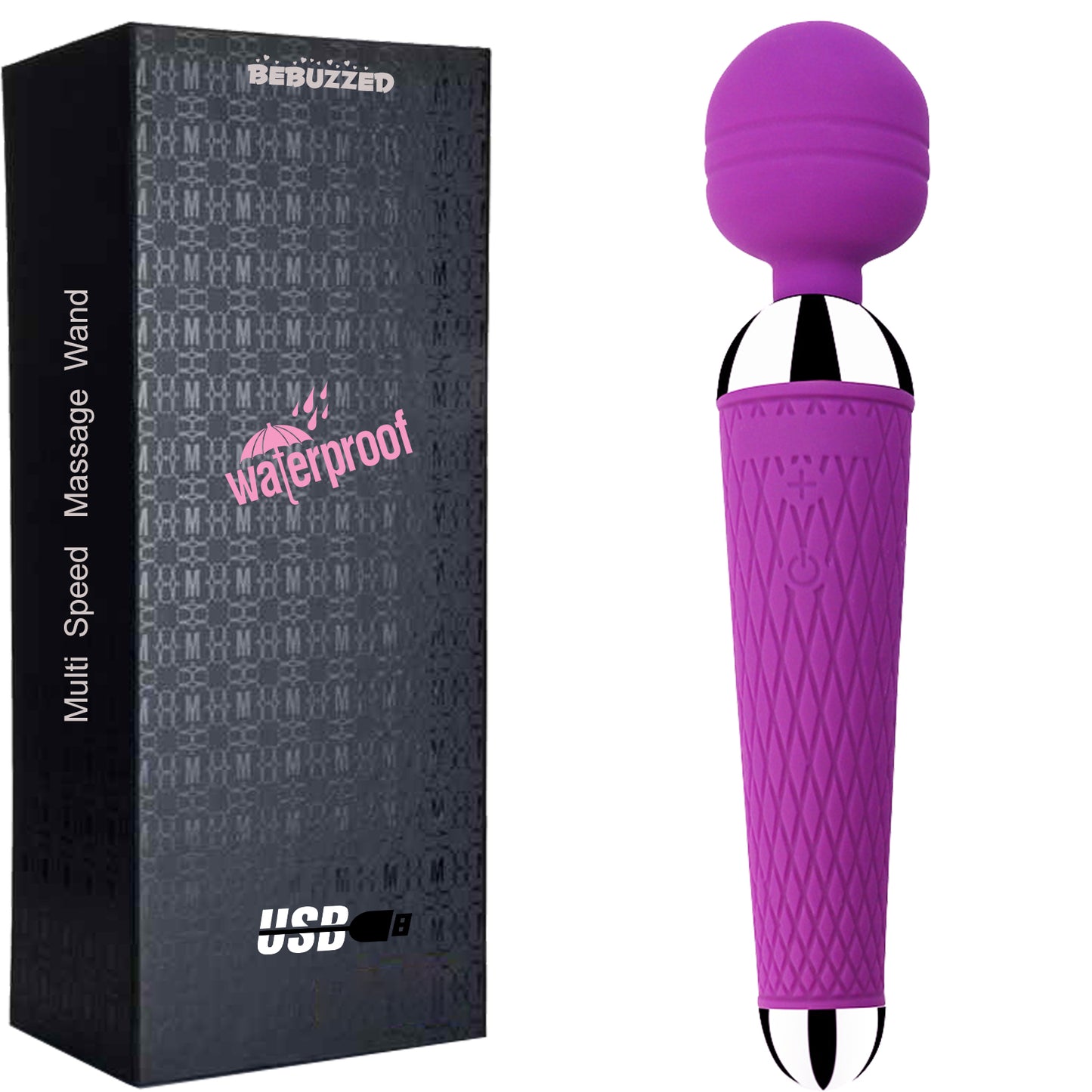 NEW Powerful Cordless Massage Magic Body Wand Personal Massager Waterproof USB