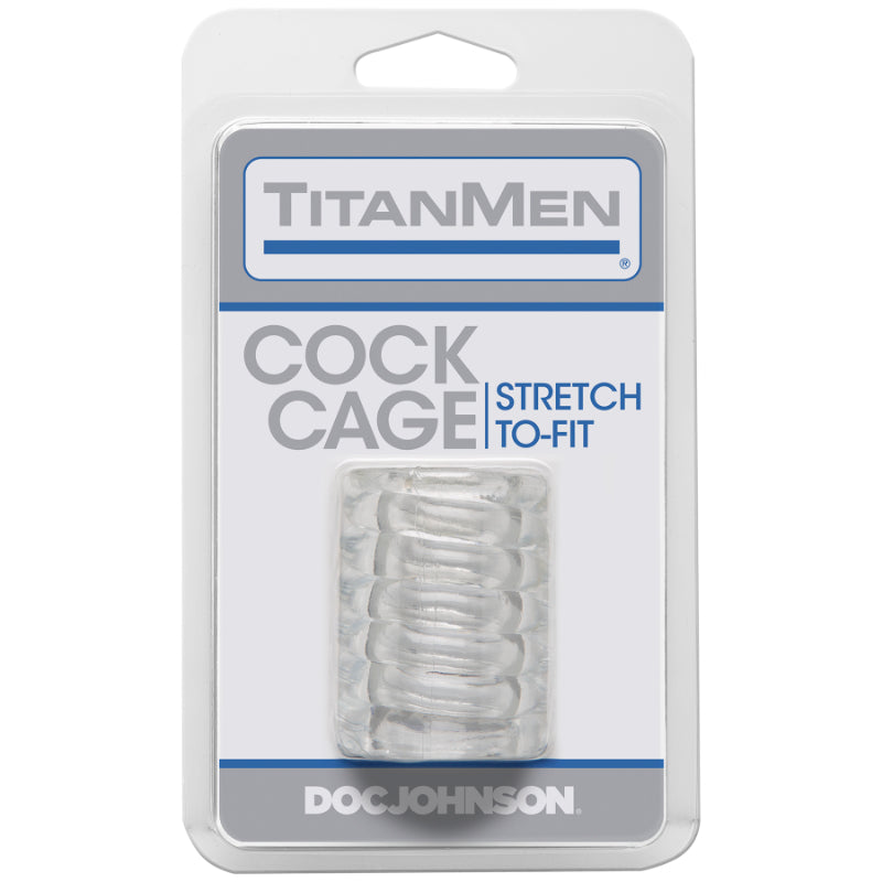 TitanMen Cock Cage BDSM Penis Delays Ejaculation Thick Ribbed Couples Sex Toy