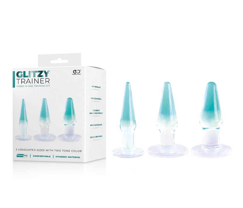 GLITZY TRAINER 3 IN 1 DONG 5" KIT - BLUE
