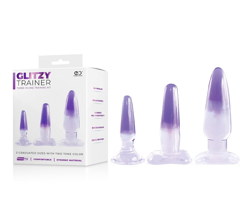 GLITZY TRAINER 3 IN 1 DONG KIT SET - PURPLE