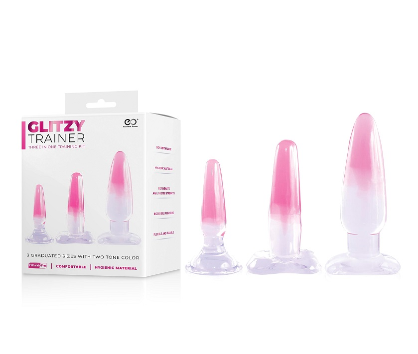 GLITZY TRAINER 3 IN 1 DONG KIT SET - PINK