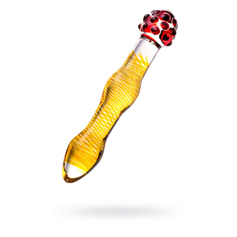 Sexus Glass Dildo Yellow/Red 20.5 cm