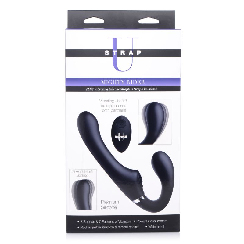 Mighty Rider 10X Strapless Strap-On Black w Remote
