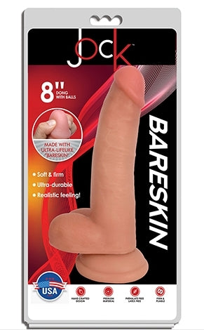 JOCK 8" Bareskin Dong with Balls Vanilla