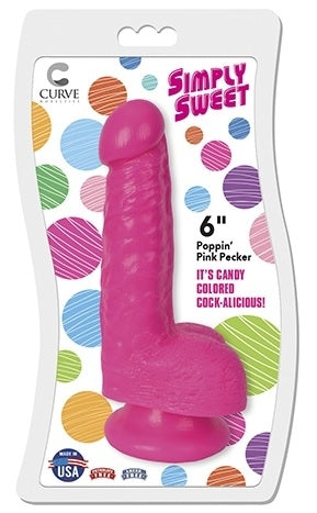 Simply Sweet 6" Poppin' Pink Pecker