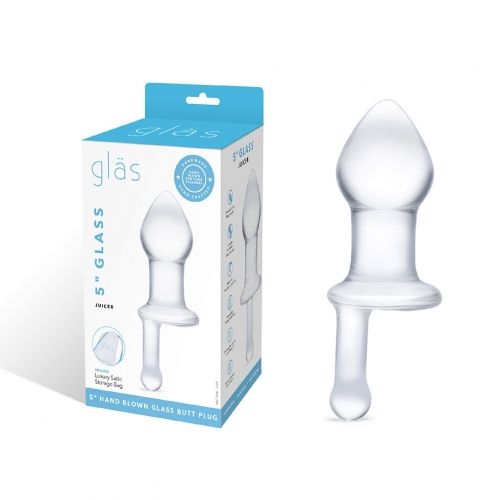 5" Glass Juicer Anal Plug