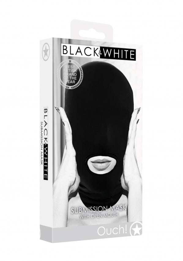 Ouch! BDSM Submission Mask With Open Mouth Bondage