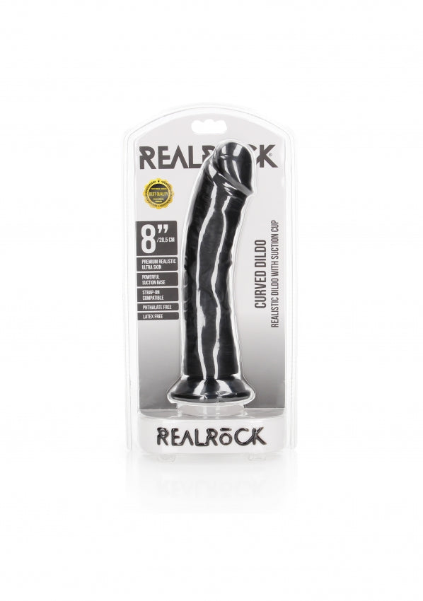 Curved Realistic Dildo with Suction Cup - 8''/ 20.5 cm