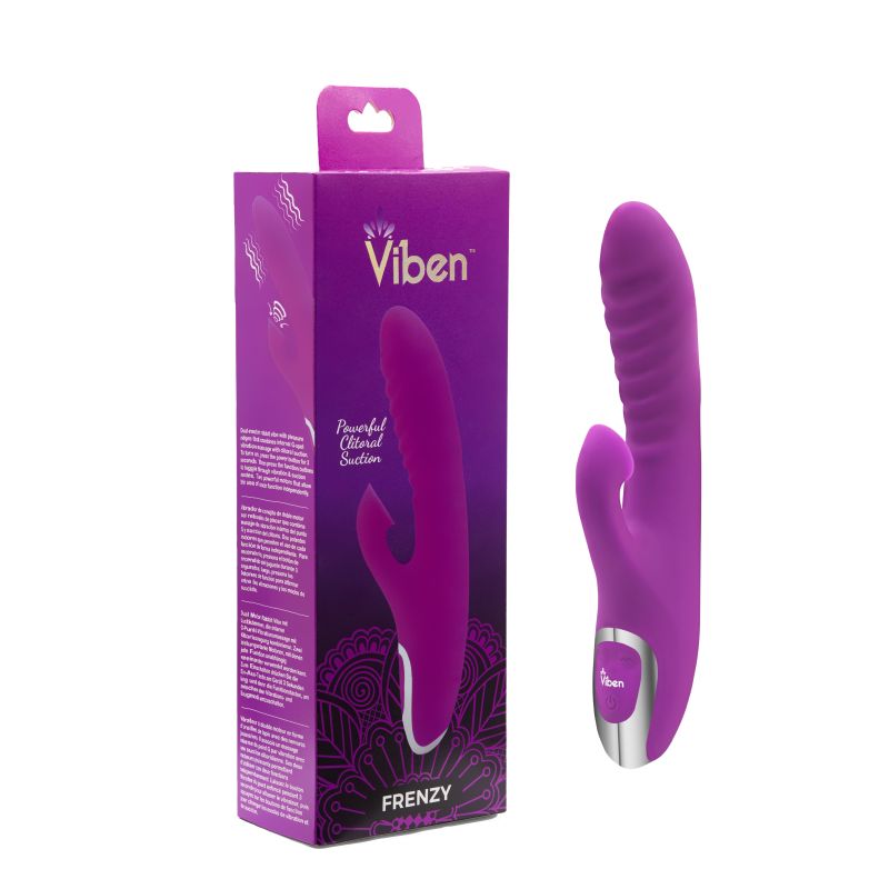 Viben Frenzy G Spot Rabbit Vibrator Clitoral Stimulator Air Pulse Vibe Sex Toy
