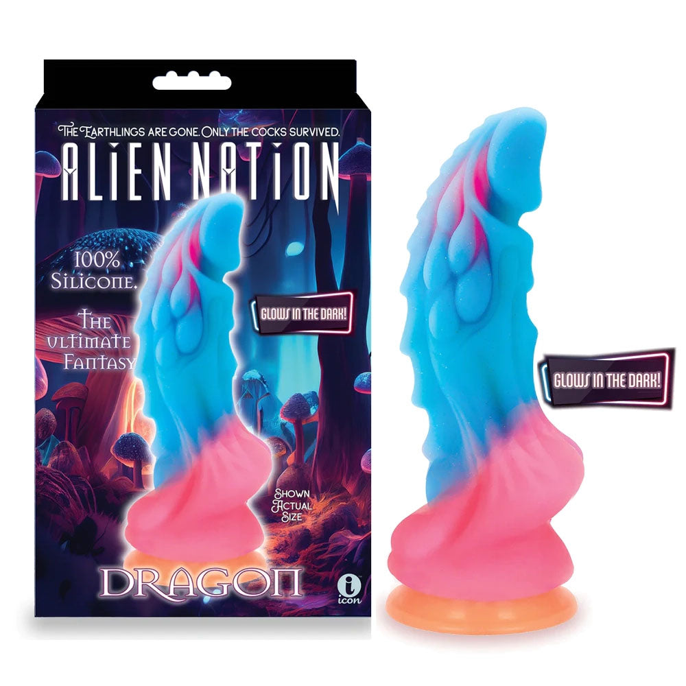 Alien Nation - Glow Dragon Anal Plug Dildo Sex Toy
