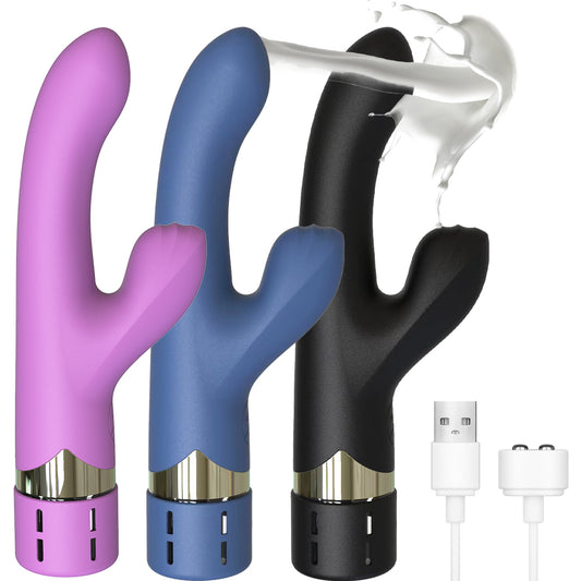 Squirting G Spot Rabbit Vibrator Ejaculating USB Vibe Dildo Couples Sex Toy
