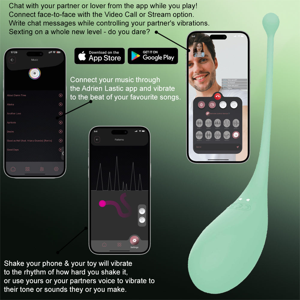 Adrien Lastic Palpitation APP Remote Control Vibrating Egg Couples Vibrator Mint