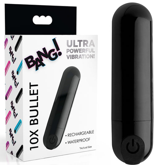 Bang! 10X Vibrating Ultra Bullet POWERFUL Vibrator Rechargeable Sex Toy Black