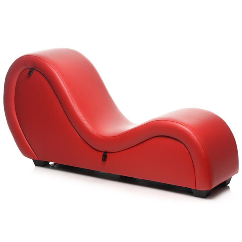 Master Series Kinky Couch Sex Chaise Lounge with Love Pillows - Red