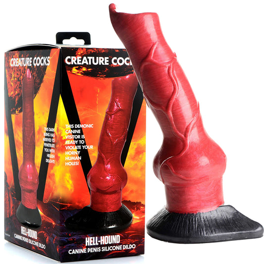 Creature Cocks Hell-Hound Canine Penis Silicone Dildo Suction Cup Sex Toy
