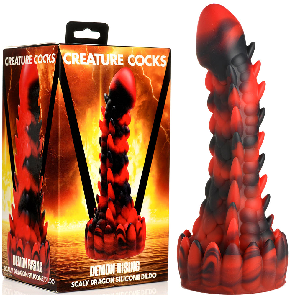 Creature Cocks Demon Rising Scaly Dragon Silicone Dildo Suction Cup Sex Toy