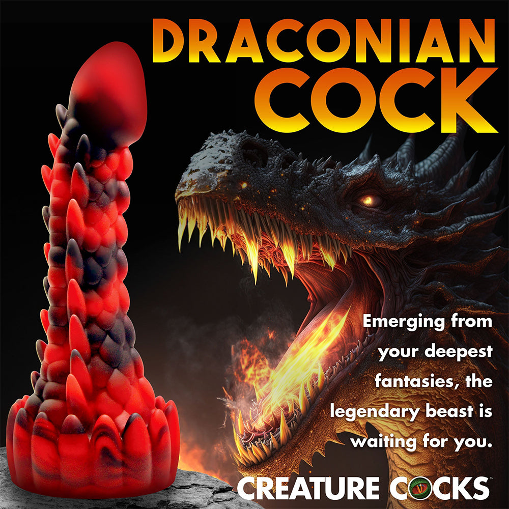 Creature Cocks Demon Rising Scaly Dragon Silicone Dildo Suction Cup Sex Toy