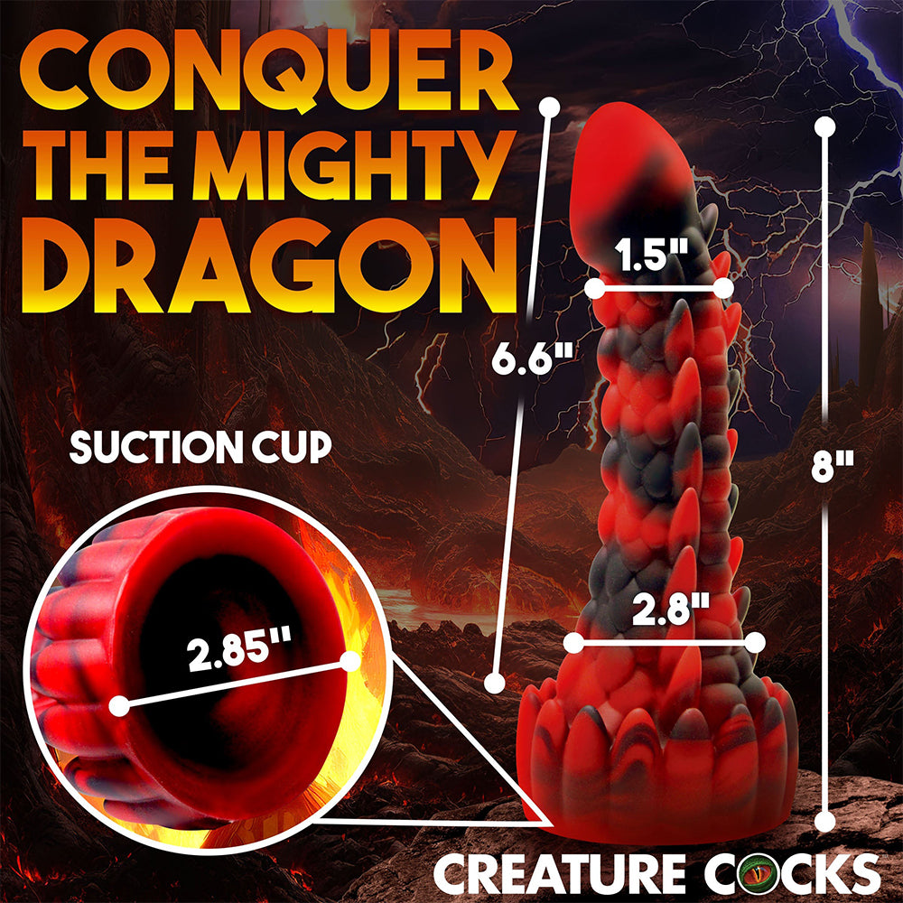 Creature Cocks Demon Rising Scaly Dragon Silicone Dildo Suction Cup Sex Toy