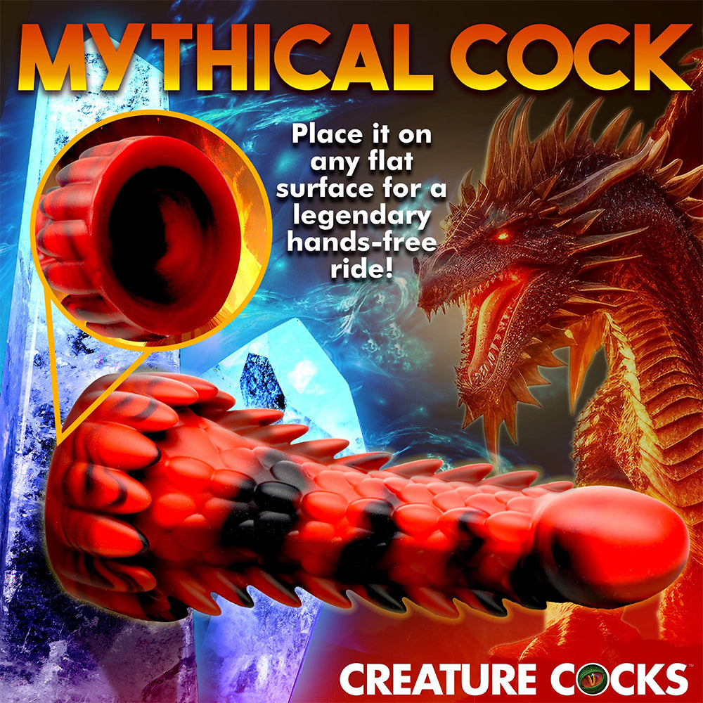 Creature Cocks Demon Rising Scaly Dragon Silicone Dildo Suction Cup Sex Toy