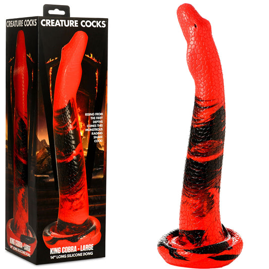 Creature Cocks King Cobra 14" Large Silicone Dong Snake Dildo Anal Sex Toy