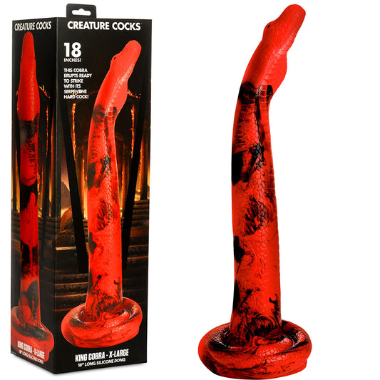 Creature Cocks King Cobra X-Large 18" Silicone XL Dong Anal Snake Dildo Sex Toy
